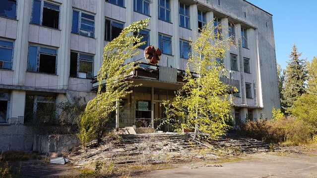 Pripyat City Hall, chernobyl, ukraine,  