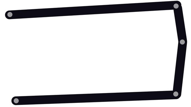 The sticks with round joints form a frame and move.