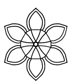 simple and easy mandala design for kids colouring