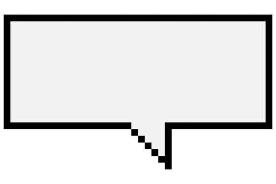 8 bit pixel speech bubble icon