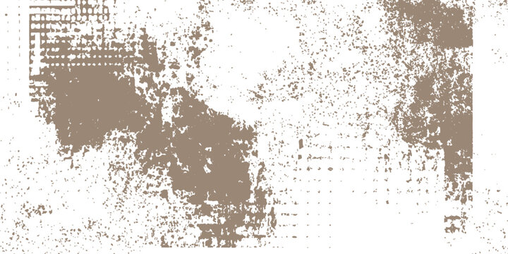 Vintage brown halftone grunge texture background with distressed screenprint noise and stains vector illustration.
