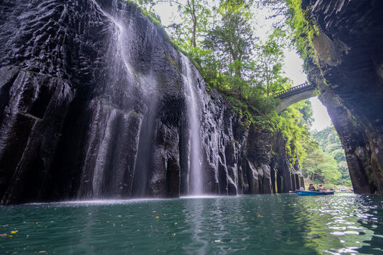 Manai Falls and Columnar Joints at Takachiho Gorge, Miyazaki, Japan