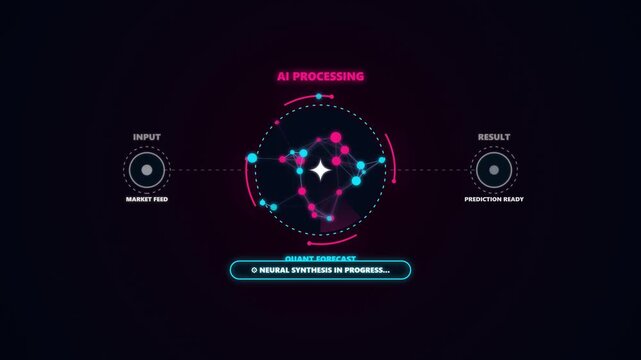 Generic AI interface visualising data synthesis workflow