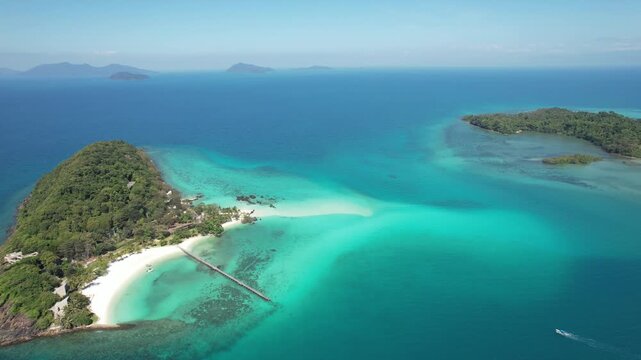 マーク島の美しいビーチの空撮・トラート県　เกาะหมาก ตราด　Beautiful Beach at Koh Mak, Trat　Drone Shooting