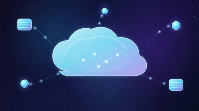 Cloud computing network with connected digital nodes