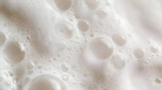 Soap foam or shampoo Soap foam texture or shampoo surface with bubble isolated with clipping path on background.