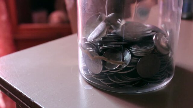 Filling A Jar With Coins