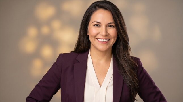 Genuine Native American Woman Real Estate Broker Portrait