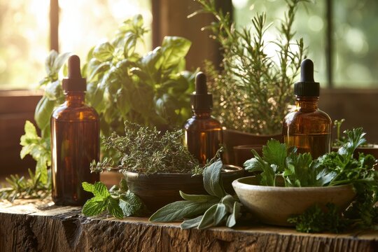 Herbs from the garden paired with calming oils for massage and relaxation