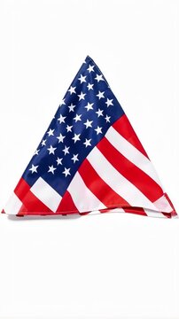 American flag folded into triangle shape