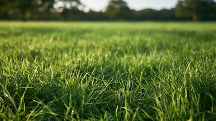 Fototapeta premium Lush green grass meadow as a vibrant natural backdrop
