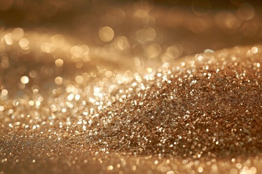 Luxurious gold sparkle backdrop with warm Christmas glow