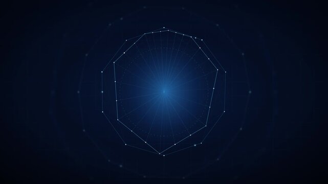 Evolving Particle Animation Reveals Glowing Golden Outline Of A Feather Or Leaf Shape On Dark Background