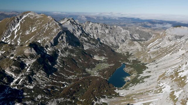 View of Veliko &Scaron;krčko Lake from the summit of Bobotov Kuk in Durmitor National Park, Montenegro