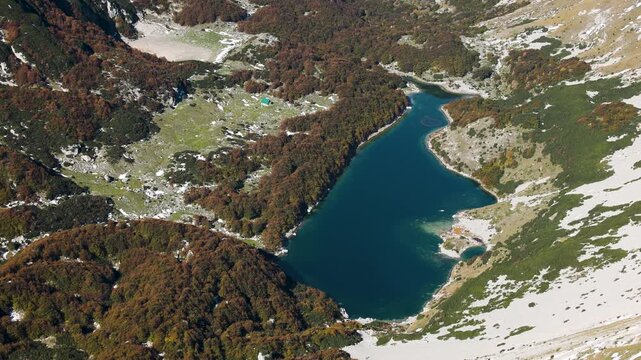 View of Veliko &Scaron;krčko Lake from the summit of Bobotov Kuk in Durmitor National Park, Montenegro