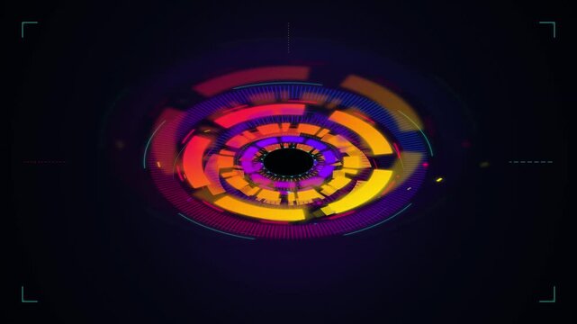 Vibrant abstract spiral light tunnel motion colorful