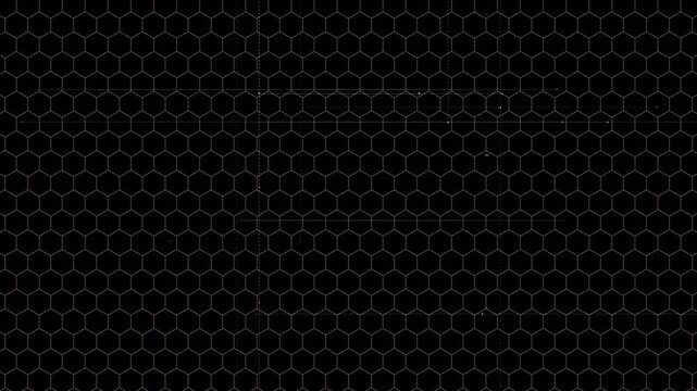 Abstract dark black honeycomb texture background pattern.
