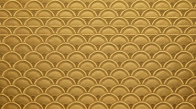 Golden Art Deco Scallop Fabric Pattern Texture