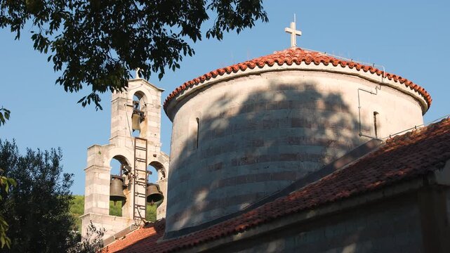 Early morning city scenery in Budva, along the Mediterranean coast of Montenegro
