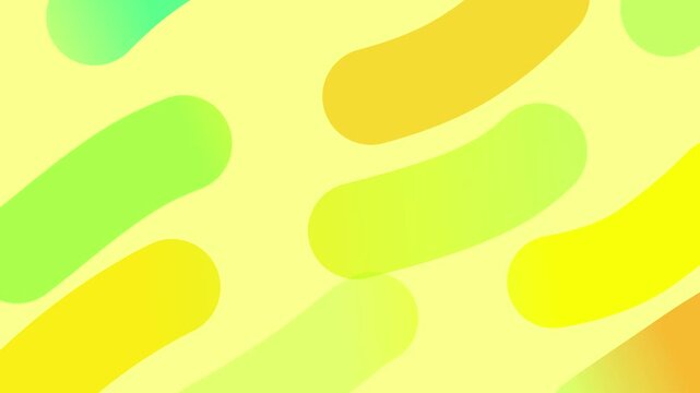 Animated video for yellow theme background with gradient colors and imaginative moving objects