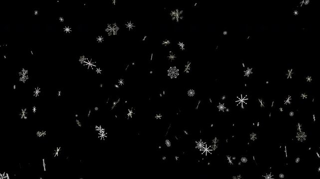 Magical snowfall creates enchanting atmosphere perfect for holiday greeting cards