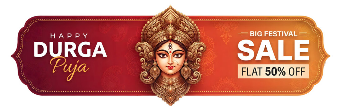 Navratri india modern festival sale offer shopping concept in illustration.