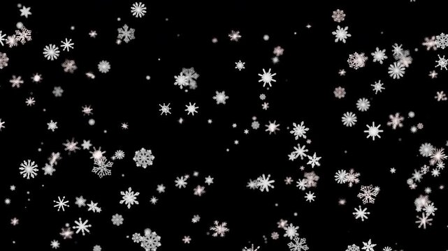 Gentle snowfall creates a magical serene atmosphere for holiday themed projects.