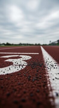 Running Track Lane Number Three.