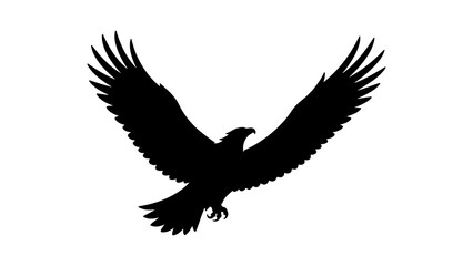 Fototapeta premium Eagle In Flight Silhouette Vector Illustration
