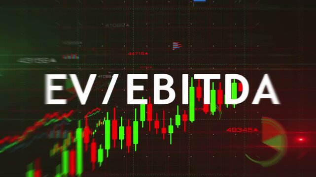 Stock market indices ebitda ratio diagrams charts and graphs seamless loopable analysis concept