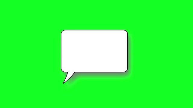 Animated Comment Speech Bubble on Green Screen for Social Media and Messaging