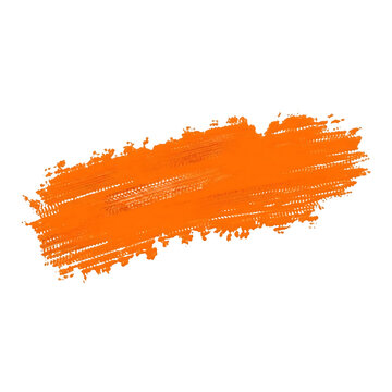Orange Grunge Paint Brush Stroke with Tire Track Texture