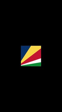 3D Rotating Seychelles Flag Cube Animation with Transparent Background