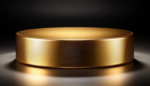 Shimmering Gold Cylinder Captivating A Sleek Metallic Gold Cylinder With A Highly Polished Surface Is Presented The Object S Smooth Curves And Reflective Gleam Hint At Luxury And Sophistication