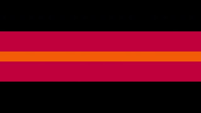 Abstract geometric shape transition featuring bold orange and magenta rectangular blocks with transparent alpha channel for professional video editing