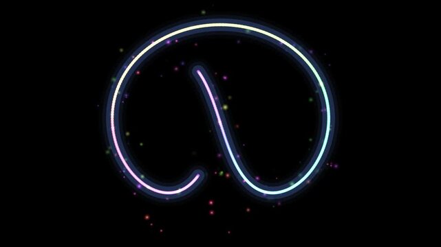 Glowing Pastel Neon Curved Spiral Trail Animation with Floating Bokeh Dust Particles Motion Graphic Overlay 4k video