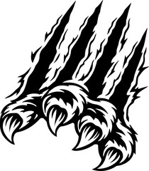 Fototapeta premium Bear Paw Claw Marks svg,Monster Claw Marks Ripping svg