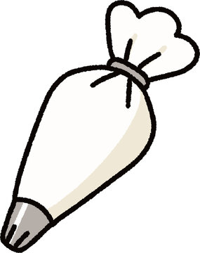Cute Pastry Piping Bag for Cake Decorating Vector Illustration
