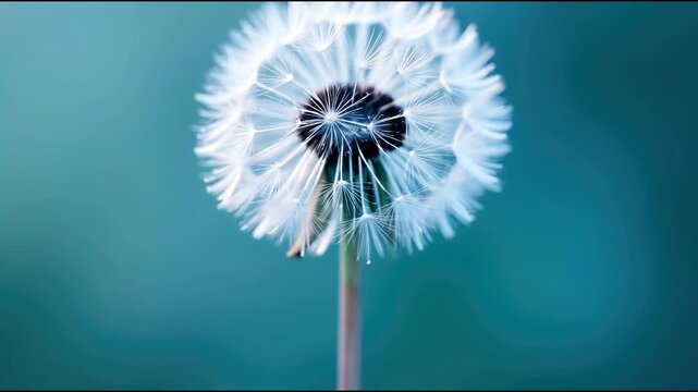 A close up of a dandelion with a blurry background
