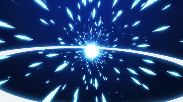 Abstract energy explosion with lightning bolts in a futuristic design
