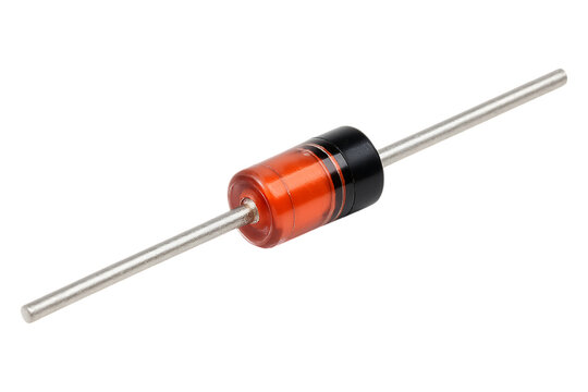 Through Hole Diode Electrical Component Isolated on a Transparent Background