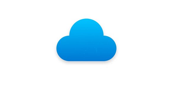 Cyber security cloud icons with padlocks on white background