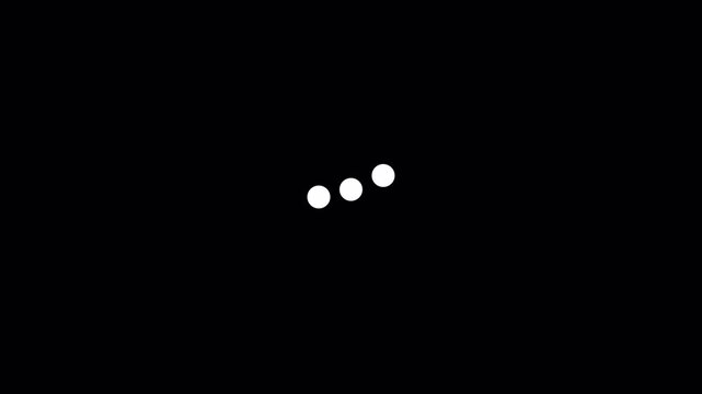 Typing Indicator Chat loading with Three Dots  animation symbolizing message sending, waiting indicator chat response, Animation loading bar 3 dots looping progress icon in 4lk