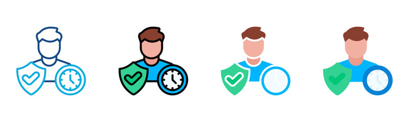 Obraz premium 24 Hours Service Icon Multiple Style Collection