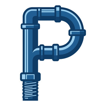 Blue metal pipe fitting with threaded end and joints