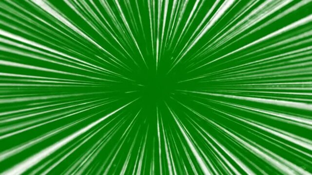 Green screen speed lines effect, anime style radial motion background, for dynamic transitions, and action sequences