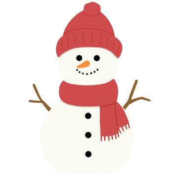 snowman with red hat
