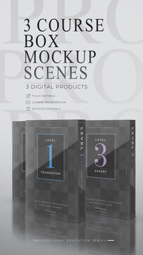 Three Course Box Mockup Scenes 01. Vertical Stories Opener.