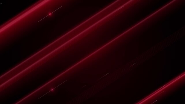 Crimson diagonal lines with subtle light particles during a slow camera pan
