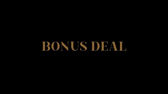 Bonus Deal Bold Typography Text Animation  video